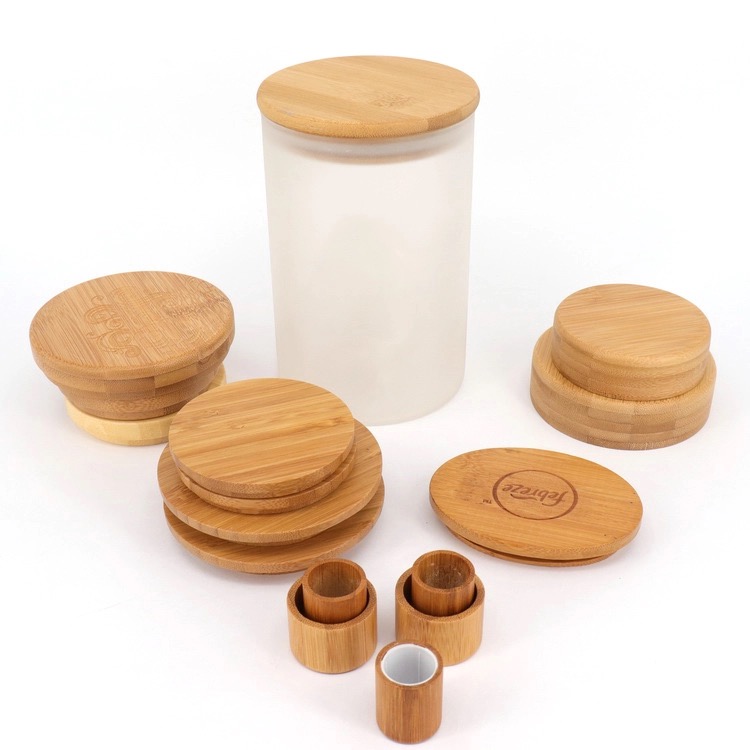 How to custom glass jar bamboo lid? In stock supply all kinds of glass ...